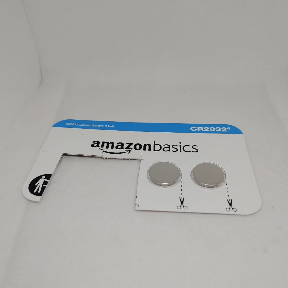 Amazon Basics 2-Pack CR2032 Lithium Coin Cell Battery, 3 Volt, Long Lasting